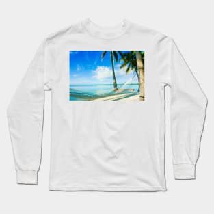 Empty hammock in warm tropical shade. Long Sleeve T-Shirt